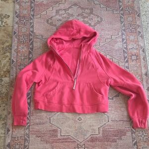 Lululemon Women's Coral quarter zip  Hoodie